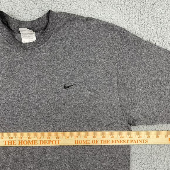 VTG Y2K Nike Embroidered Swoosh Short Sleeve Crewneck T-Shirt Men's XL Gray Tag - Picture 4 of 7